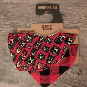 3 For $12 Clearance Lazy One Bandana Baby Bibs Bear And Buffalo Plaid Print‎